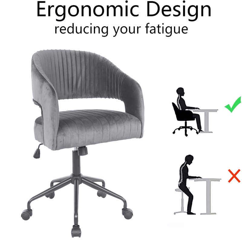 Mercer41 Shalid Velvet Task Chair Wayfair